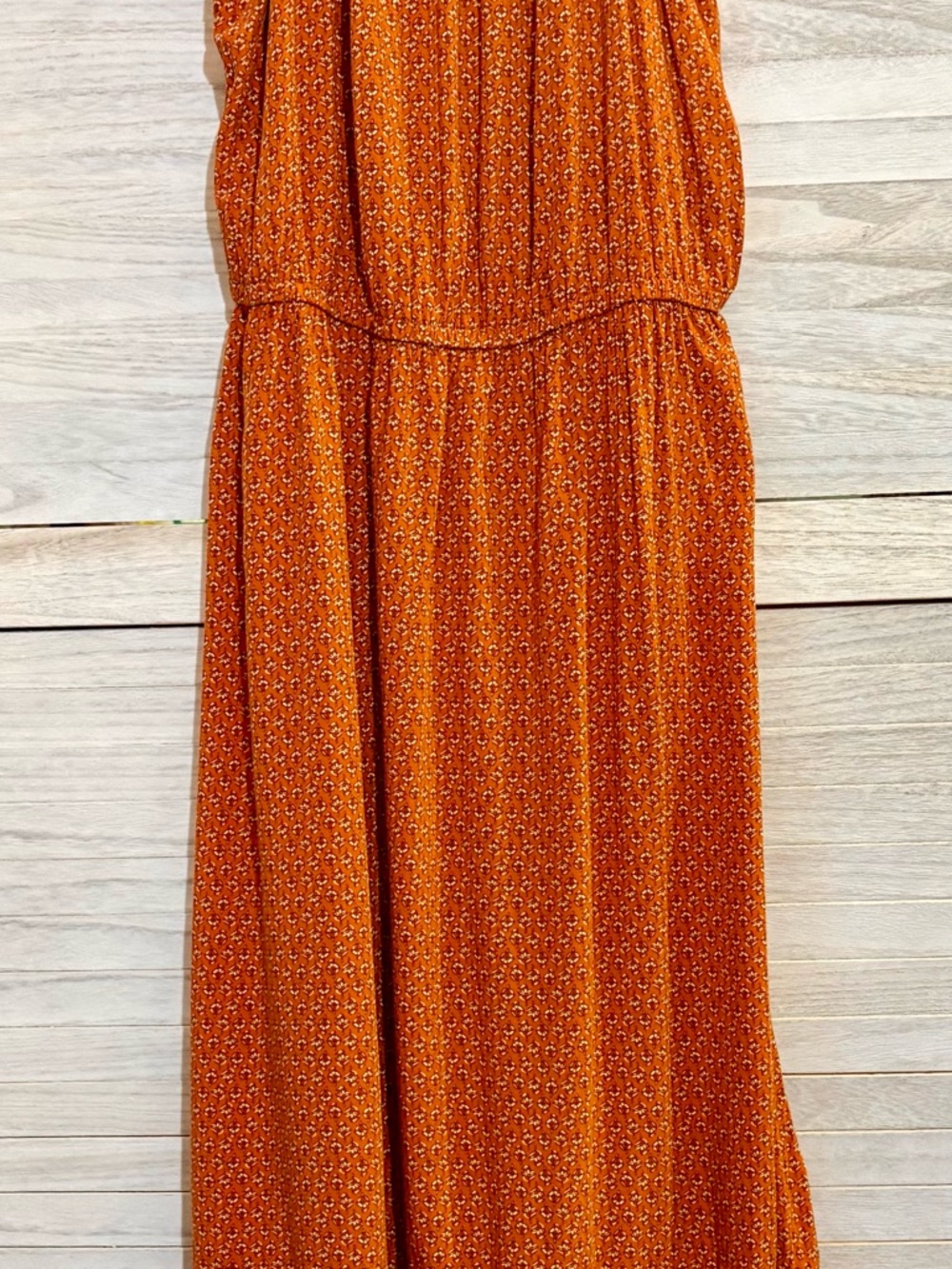 Old Navy Rust Orange Floral Maxi Dress